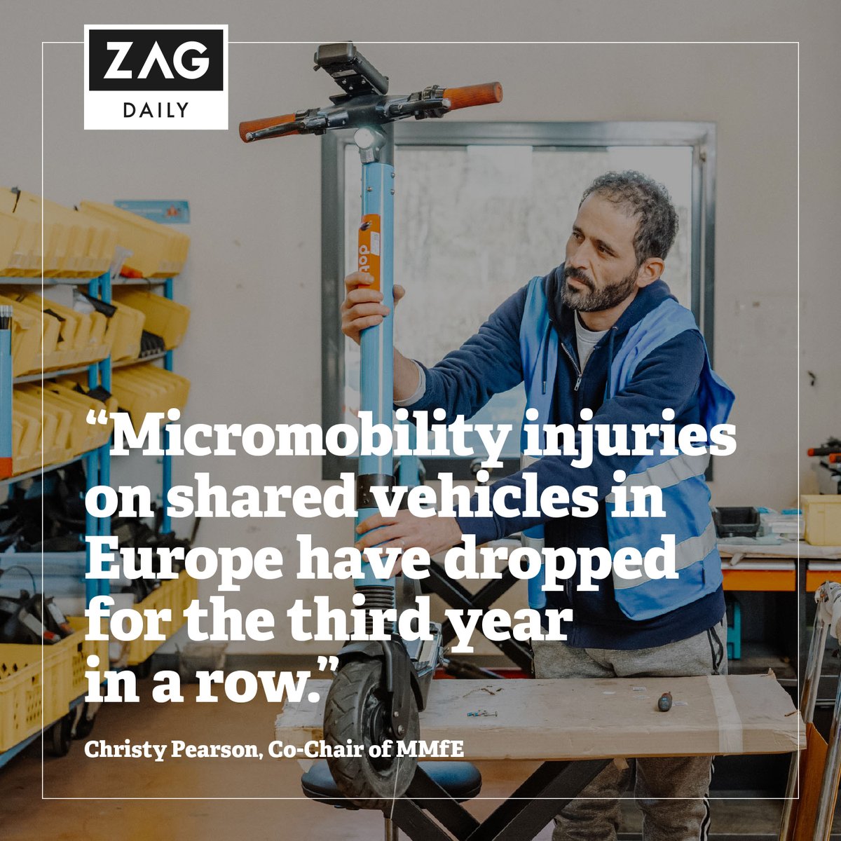 In today’s newsletter see our first annual edition of The Zag List spotlighting 50 new mobility changemakers, plus @AmazonUK launches its first micromobility hub in Northern Ireland & injuries on shared vehicles drop once again. Sign up here: zagdaily.com/zag-weekly/