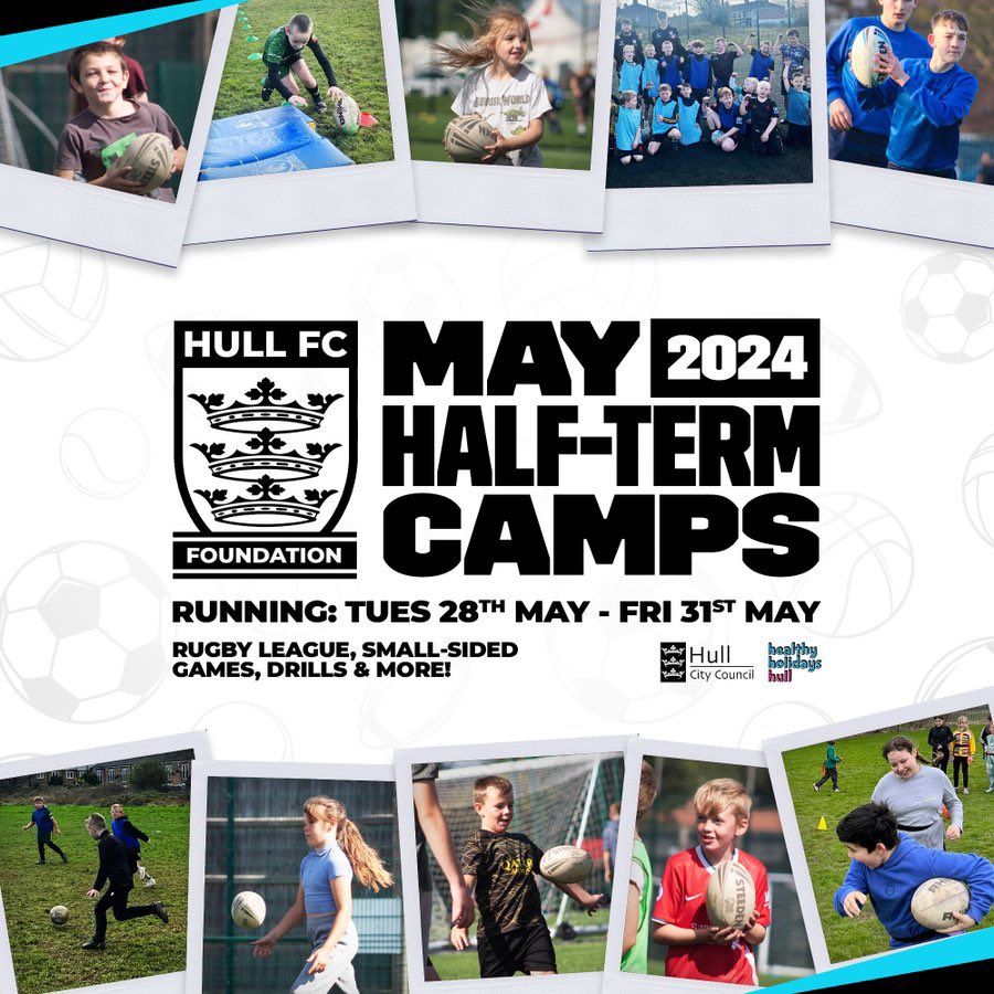 ⏳ The countdown is on... Not long to go now until our May half-term Rugby League camps get up and running! 😄 ℹ️ Book all four days and get one day 𝗳𝗿𝗲𝗲! Book Online 👉 tinyurl.com/ycxvyvcr