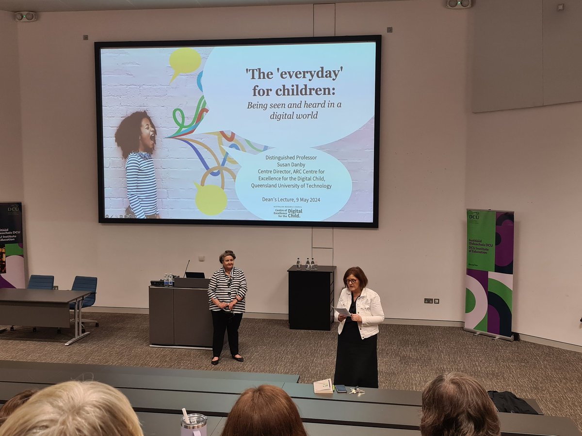 Shivaun O'Brien (@sobioe) on Twitter photo Prof Anne Looney introduces <a href="/SusanDanby/">Susan Danby</a> presenting on the Everyday for Children: being seen and heard in a digital world. Challenging us think about children as competent interactors and as producers not consumers in a digital world <a href="/annelooney/">Anne Looney</a> <a href="/DCU_IoE/">DCU Institute of Education</a> <a href="/DCU/">Dublin City University</a> Prof Anne Looney introduces <a href="/SusanDanby/">Susan Danby</a> presenting on the Everyday for Children: being seen and heard in a digital world. Challenging us think about children as competent interactors and as producers not consumers in a digital world <a href="/annelooney/">Anne Looney</a> <a href="/DCU_IoE/">DCU Institute of Education</a> <a href="/DCU/">Dublin City University</a>