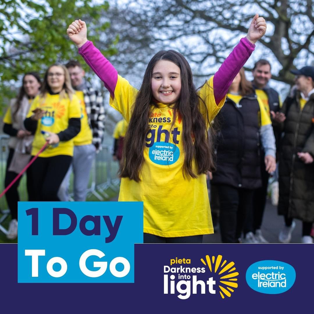 With less than 24 hours to go, we are so EXCITED to welcome all our supporters as we walk from #darknessintolight this year at Ormeau Park!🤩 1️⃣ Choose your tickets 2️⃣ Provide your personal information 3️⃣ Select ‘Ormeau Park’ as your venue darknessintolight.ie/register/ticke…