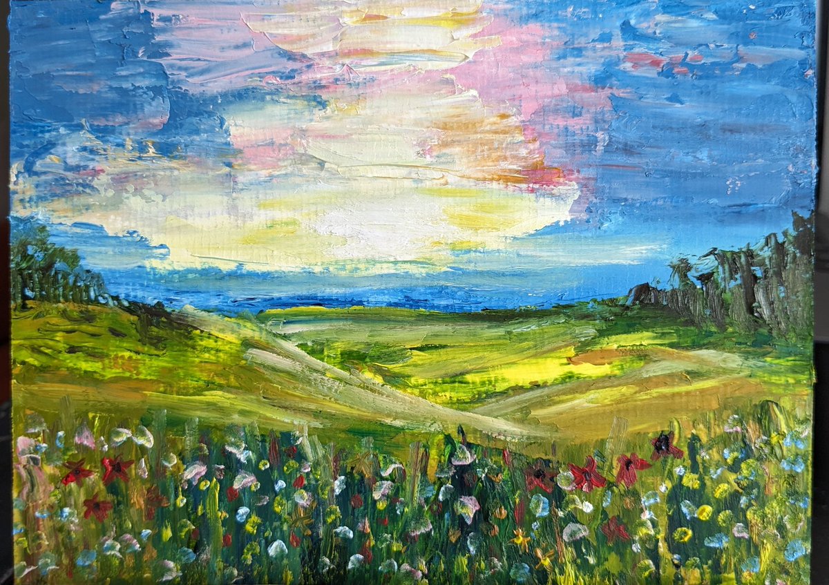 nici_quinn's tweet photo. Watch me paint this little bit of sunshine for my little girls birthday card! Our baby is 7 years old! #timeflies #birthdayart #watchmepaint #nicilegearart #painting #Oil https://t.co/ghf1LIou2u