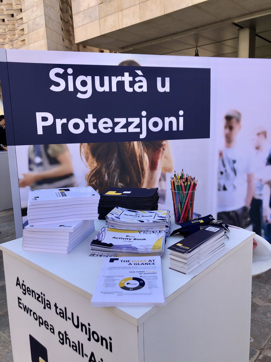 📣The #EUAA celebrates Europe Day in Valletta 🇲🇹 today!   👋 Drop by our stand in Freedom Square, in front of the Parliament. You can find us here until 13:00.   Come to meet our team & learn about our work.