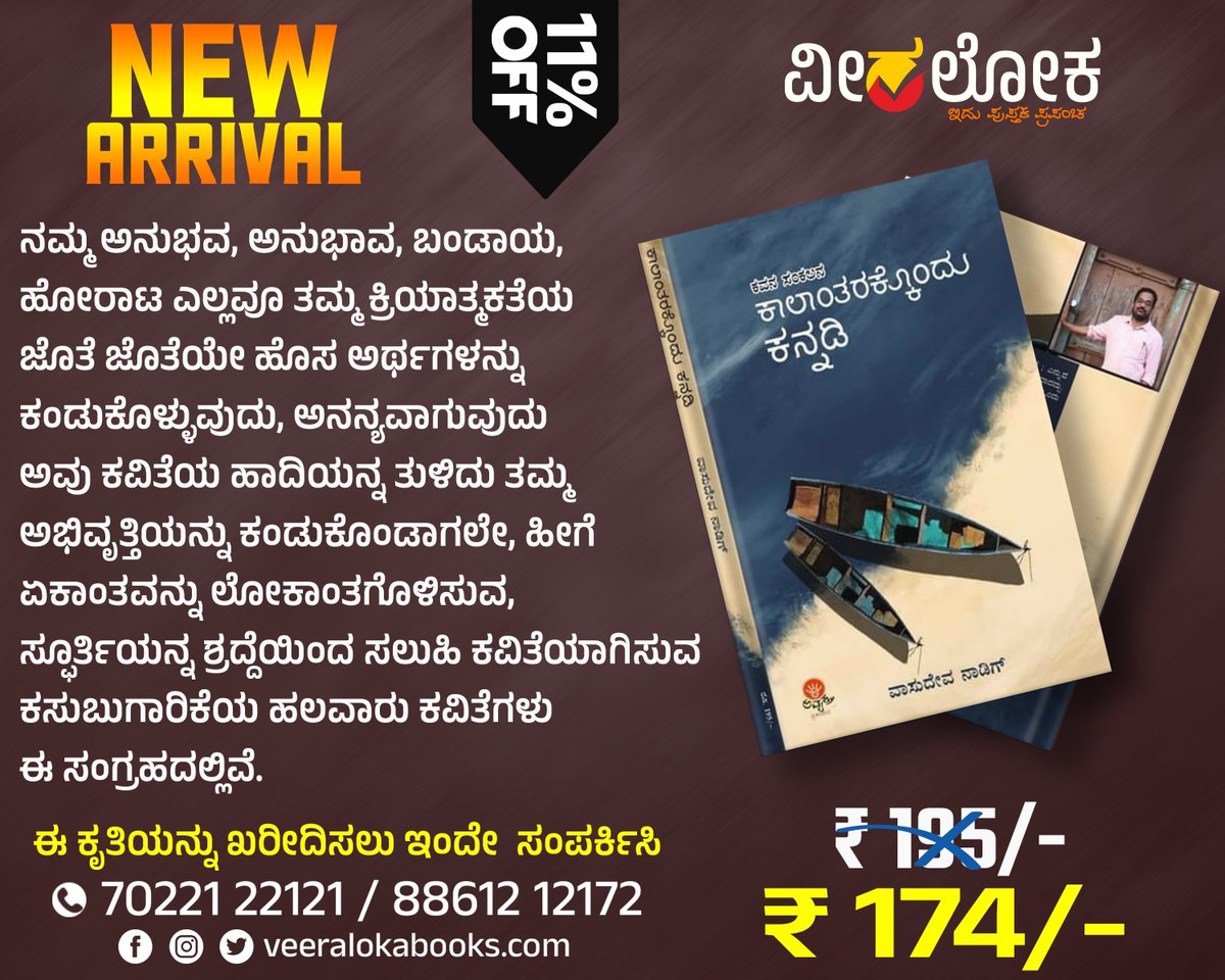 'ಕಾಲಾಂತರಕ್ಕೊಂದು ಕನ್ನಡಿ'
Vasudev Nadig
#ವೀರಲೋಕ #NewArrival #veeralokabooks
veeralokabooks.com/product/kalant…