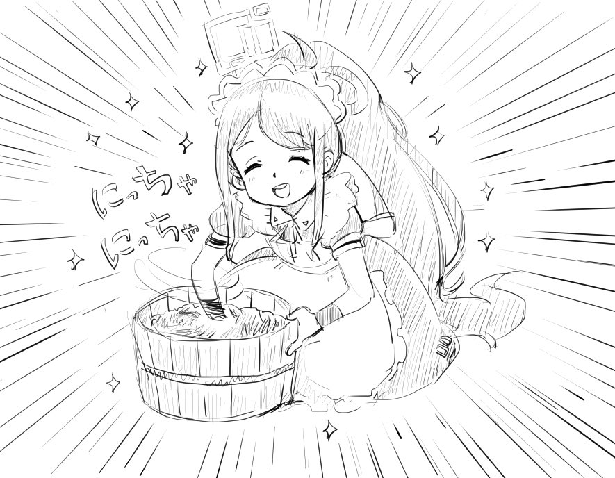 仕事終わって帰ったら間に合わんからな。過去絵は資産…. #メイドの日 