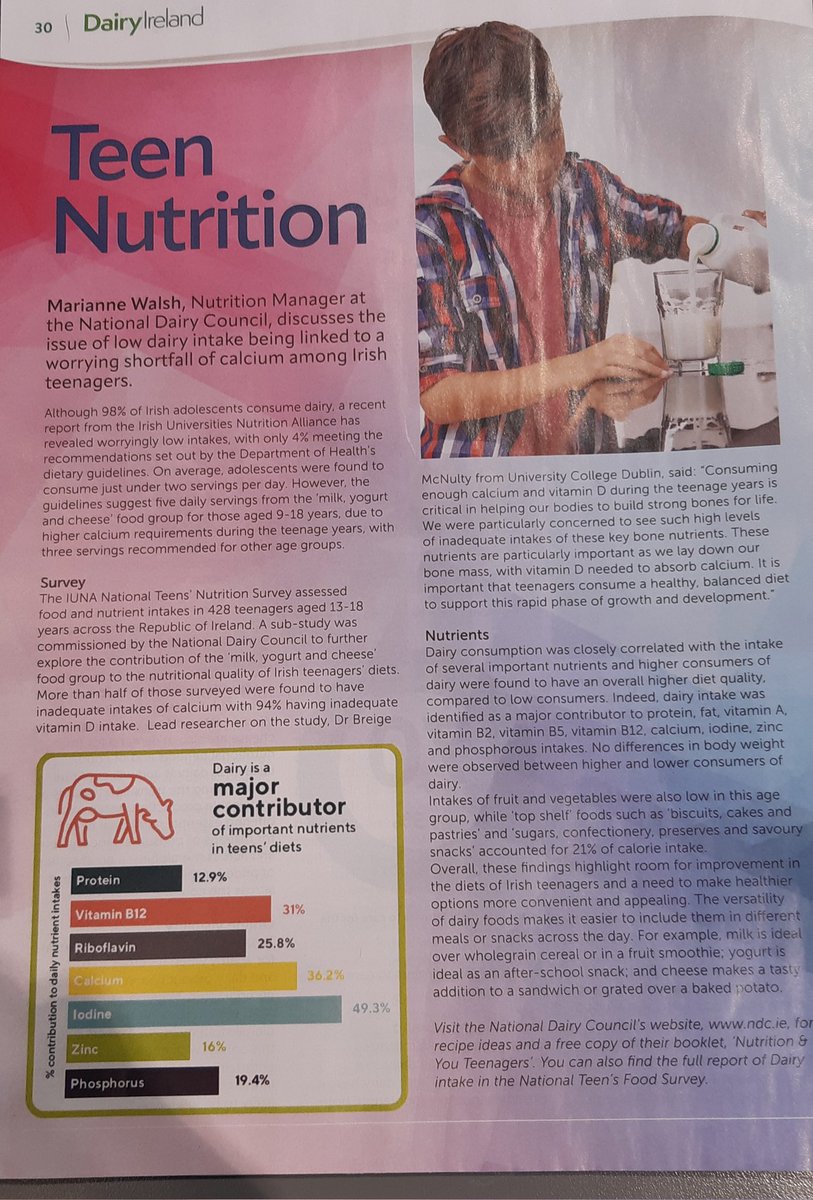 Dr Yvonne Finnegan Director FINNE Nutrition (@yvonnenutrition) on Twitter photo Useful summary of state of Irish teen diets by <a href="/walsh_walshm3/">Marianne Walsh</a> Despite dairy intake in teens below recommendations,it still provides a decent contribution to intake of key nutrients. Concerning shortfall of calcium and vit D intakes in irish teens #teennutrition #bonehealth Useful summary of state of Irish teen diets by <a href="/walsh_walshm3/">Marianne Walsh</a> Despite dairy intake in teens below recommendations,it still provides a decent contribution to intake of key nutrients. Concerning shortfall of calcium and vit D intakes in irish teens #teennutrition #bonehealth
