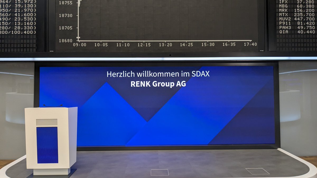 Welcome to the SDAX, RENK Group AG. #SDAX, image size:1200x675