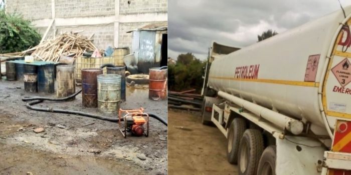 Detectives raid siphoning ring in Kangundo, seize thousands of litres of siphoned fuel. tinyurl.com/48swa8xn