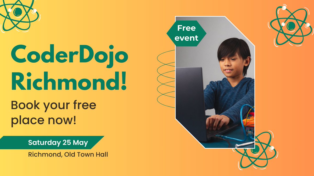 Our next CoderDojo is on Saturday 25 May, book your free tickets here coderdojo.com/en/dojos/gb/lo… We have sessions on Scratch, HTML, Python, and using micro:bits. This free coding club is open to children aged 5 to 15 accompanied by a parent or guardian.