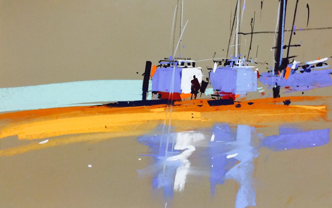 Boats aground, by Tony Allain