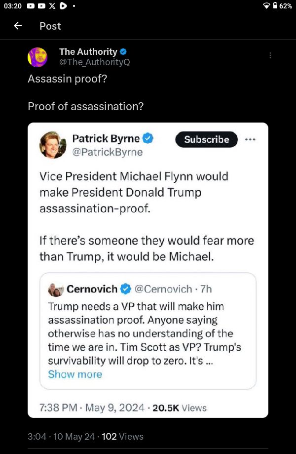 What on earth⁉️ Is Patrick Byrne saying what I think he's saying⁉️ Is this DEMAND by⁉️@GenFlynn for VPOTUS or⁉️Screengrab👇
H/T @The_AuthorityQ

#TRUMP2024

ATTN:@realDonaldTrump @MikeGil21446788
cc: @DrDigitalDave @SheShedTruther @DBoomaSan @stilettodee1 @JohnBWellsCTM @elonmusk