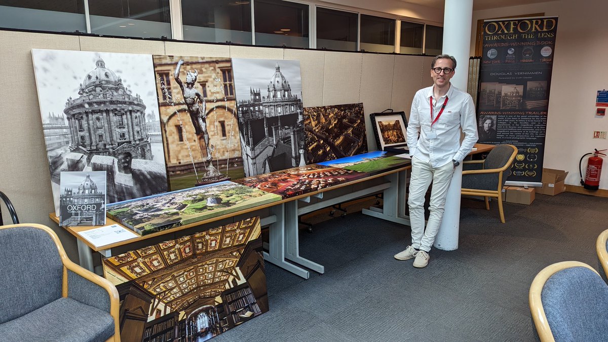 We're delighted to have Douglas Vernimmen exhibiting in our coffee lounge today until 4pm! Doug used to work at the institute in the Higgs' Group and it's a pleasure to welcome him back with his photos of Oxford.