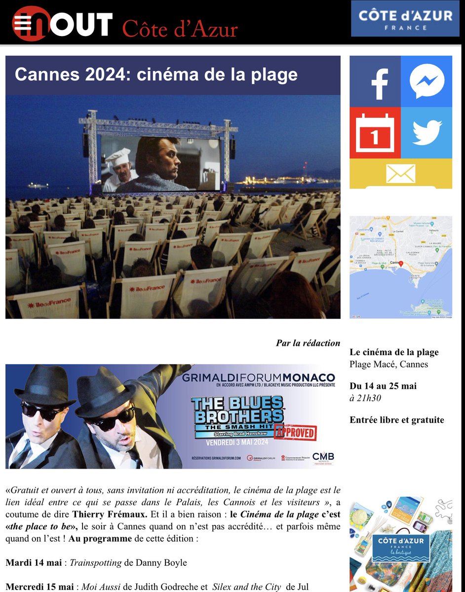 #Cannes2024 les pieds dans le sable: demandez le programme du ciné-plage #CotedAzurFrance inout-cotedazur.com/2024/05/09/can…