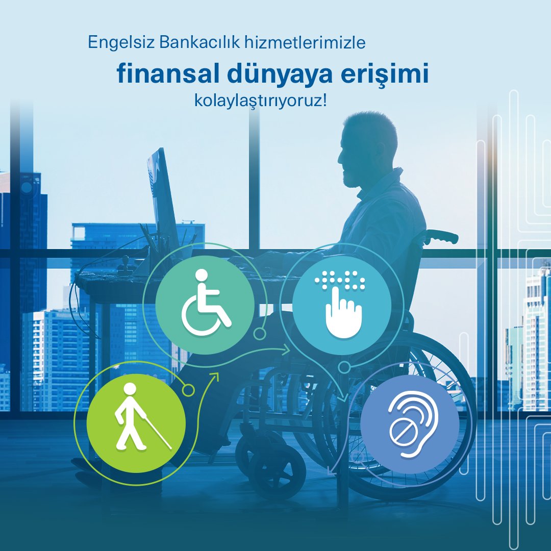 Engelsiz Bankacılık hizmetlerimizle engelli bireylerin hayatını kolaylaştırmak için çalışıyor, her bireyin finansal ihtiyaçlarına eşit çözümler sunuyoruz. #EngellilerHaftası