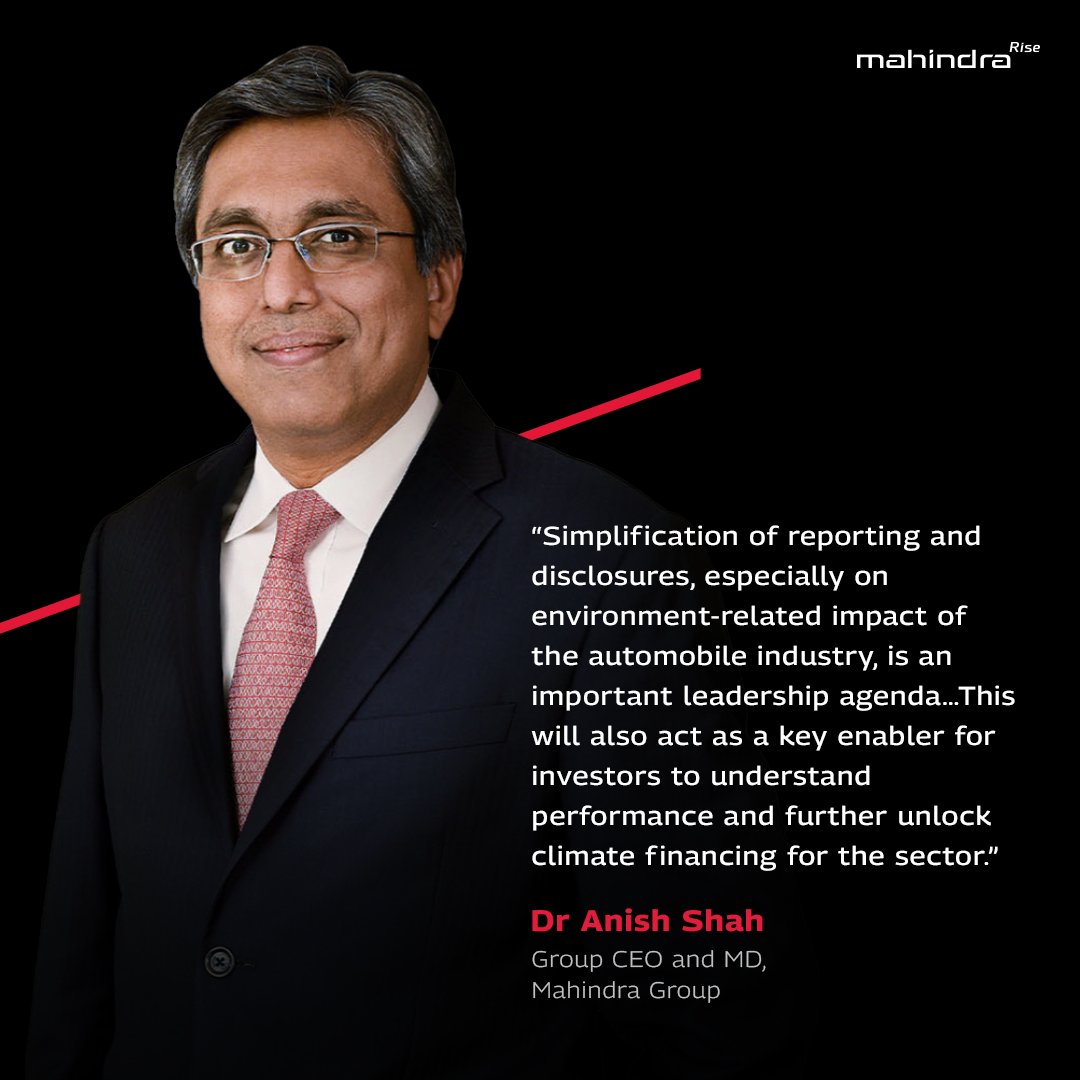 Navigating Sustainability in the automotive industry is a crucial subject. @anishshah21, Group CEO and MD, Mahindra Group, shares his views in conversation with the @wef. Read the full article here: weforum.org/agenda/2024/05… #PlanetPositive