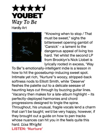 '...Way To Be's emotionally-intelligent indie is a lesson in how to hit the goosebump-inducing sweet spot.' - 4.5⭐️review on @diymagazine New youbet album out today!! Available on Ltd Coloured Vinyl & CD from all good record shops! @hardlyart #youbet #NewMusic #NewMusicFriday