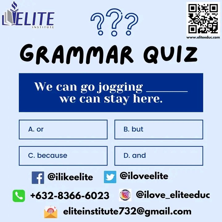 𝐂𝐨𝐧𝐣𝐮𝐧𝐜𝐭𝐢𝐨𝐧𝐬 join words, phrases, or clauses. '𝐀𝐧𝐝,' '𝐛𝐮𝐭,' and '𝐨𝐫' are the three most common conjunctions, but there are many others. They are used to write elegant, complex sentences and avoid repetition.

#learnenglish
#learnwithus
#englishgrammar