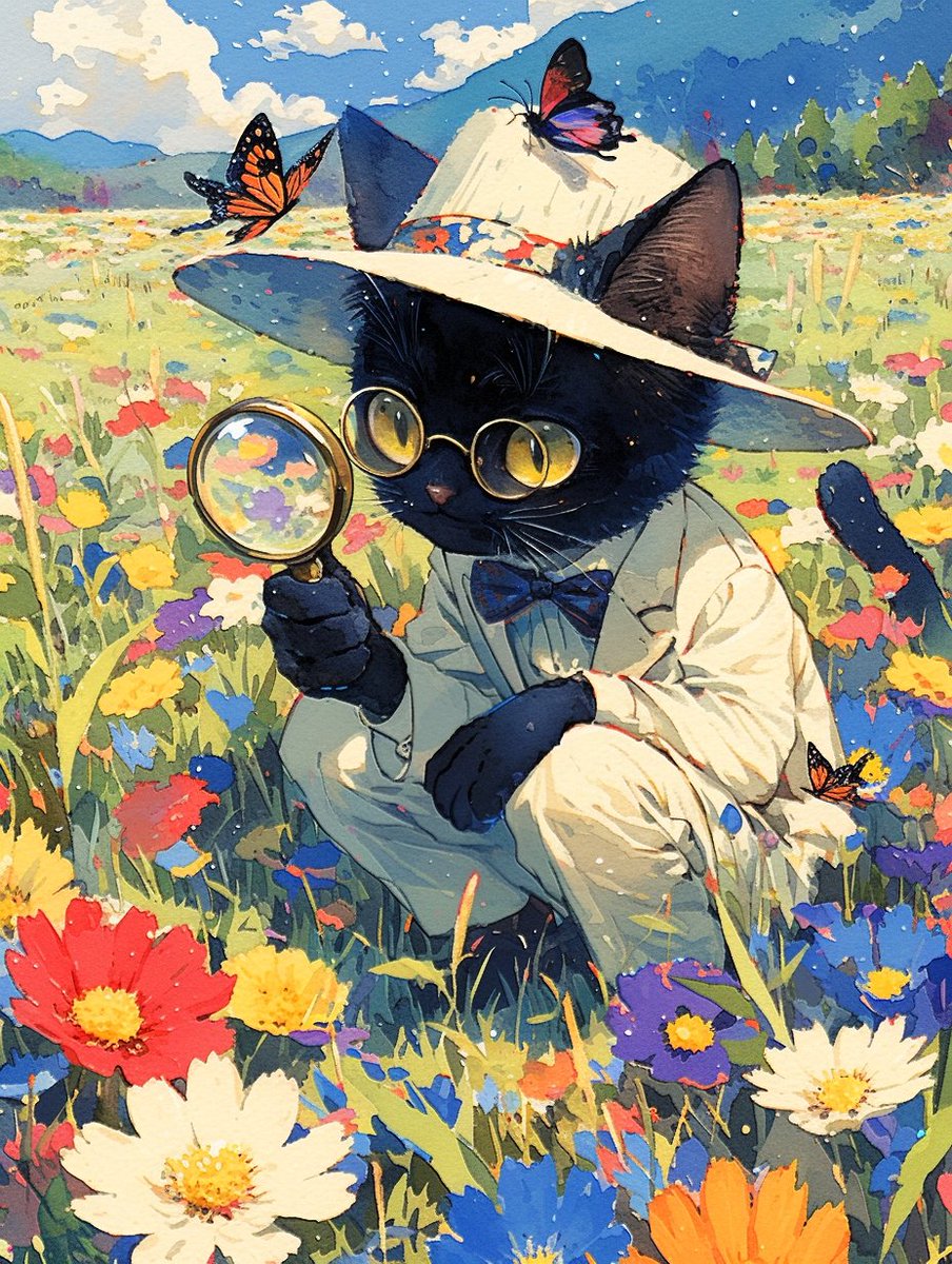 牧野猫太郎 Botanist 🔍🌺🌿 #nijijourney