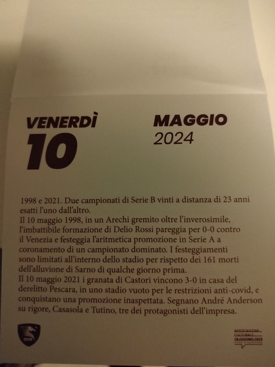 10 Maggio
#Salernitana