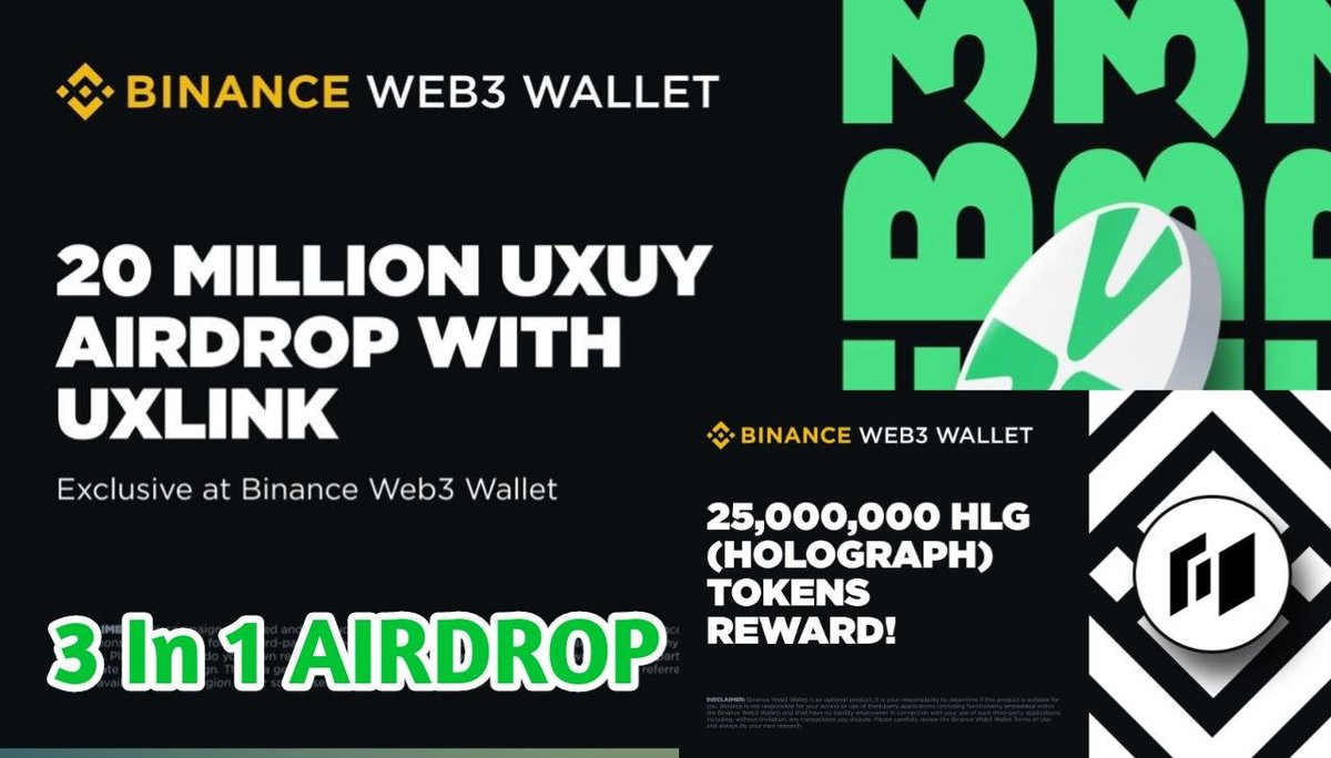 🪙 Binance Web3 Airdrops - 3 In 1 Thread 🧵 Big Airdrop Pools, Need Small Fees Only✅ ☺️Gauranteed Profit Like $ZK 💸 It's For All Users 😱 So if you using #Binance then must join these campaigns - Like Free #Airdrops 🪂🪂 Full Guide 🧵👇