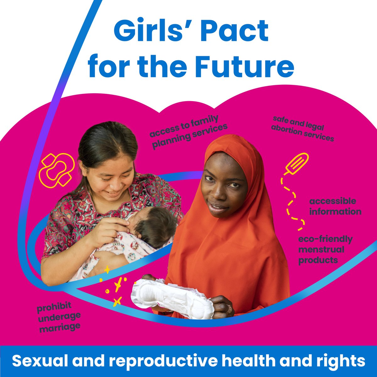 The #FutureGirlsWant is one where all young people have access to youth-friendly sexual and reproductive health services. In the Girls’ Pact for the Future, they’re calling on global leaders to remove barriers such as cost, stigma, and lack of information.