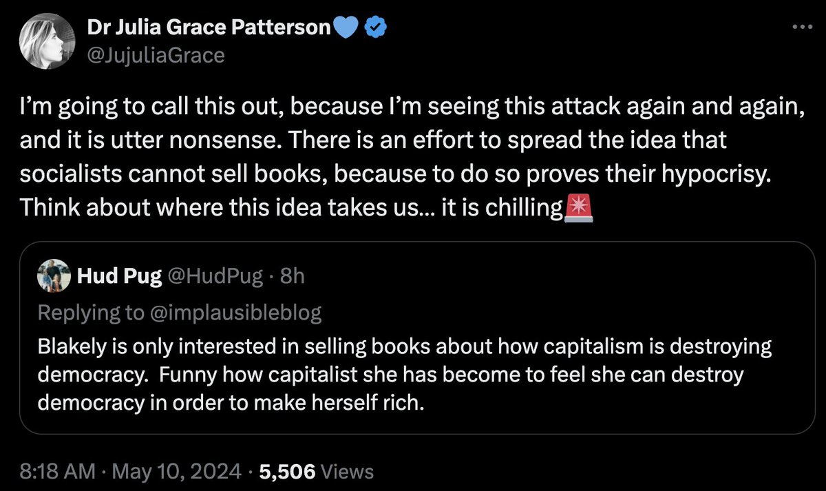 I'm going to call this out, because I'm seeing this attack again and again, and it is utter nonsense. There is an effort to spread the idea that socialists can't make huge amounts of 💷 by grifting, because to do so proves their hypocrisy. Think about ME, you bastards! 😢 Ju xx