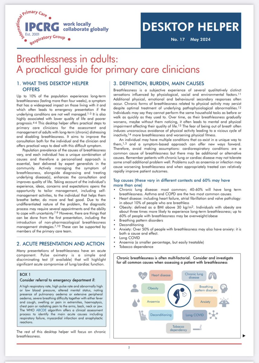 An absolute pleasure to launch the @IPCRG desktop helper for breathlessness and advocate for symptom-based approach to breathlessness assessment and management in primary care at #IPCRGAthens2024 alongside @anna_spathis Alice Malpass and Jacob Sandberg