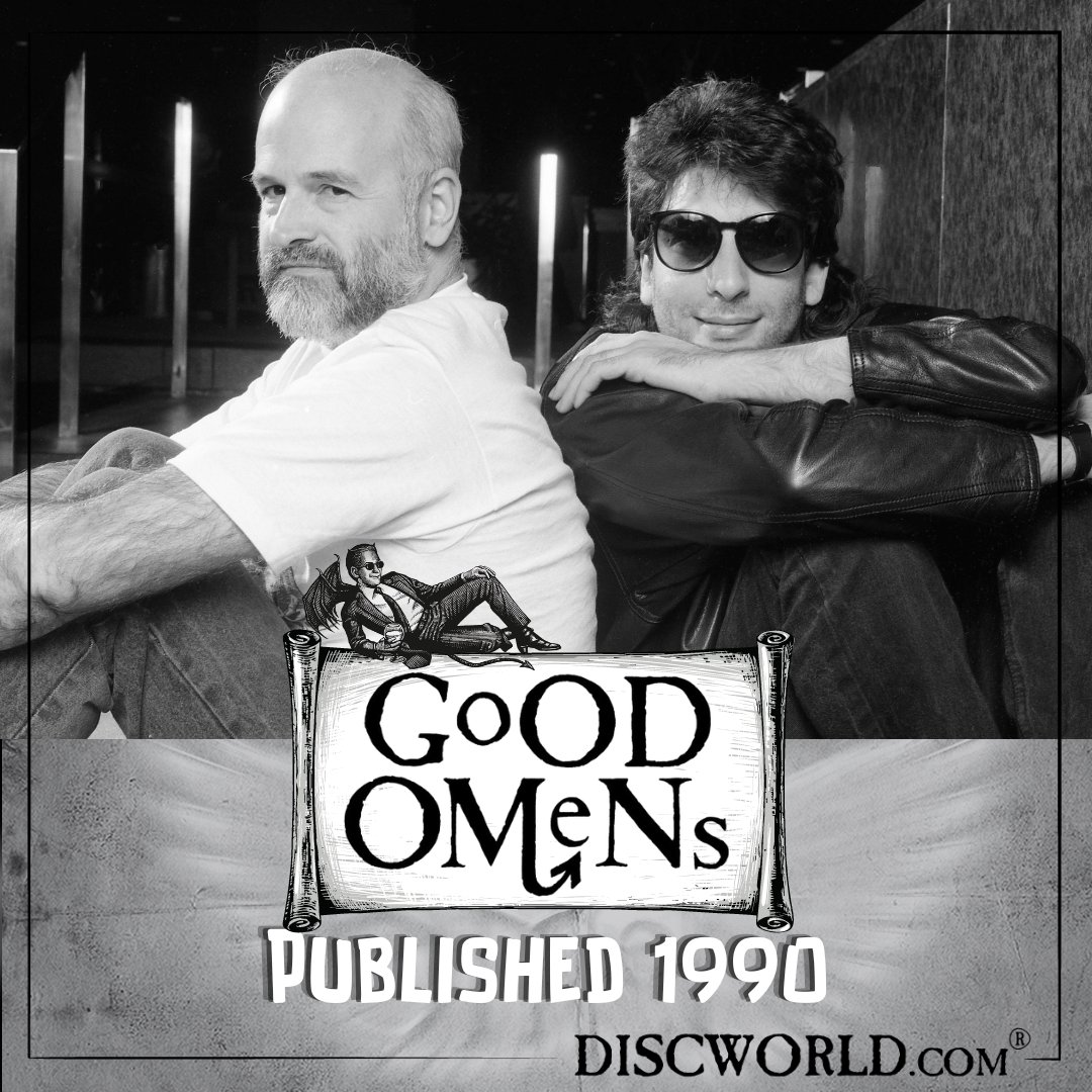 Today is another good day for anniversaries 😇😈! #GoodOmens was published on this day, 1990! 'That's how it goes, you think you’re on top of the world, and suddenly they spring Armageddon on you' — Good Omens 🛒 bit.ly/our-good-omens… #TerryPratchett #SirTerryPratchett…