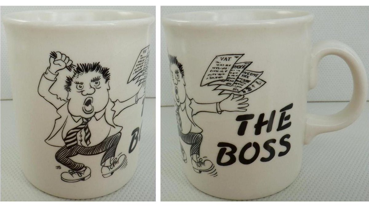 A vintage 1980s 'The Boss' ceramic mug. 9.5 cm in height. A David Michael Design. 🛒 ebay.co.uk/itm/3043175931… #Vintage #VintageMug #1980s #Boss #TheBoss #FollowVintage #VintageFind #eBay