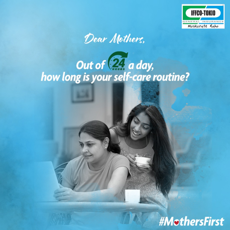 IFFCO__TOKIO's tweet photo. Self-care is essential for everyone, and we are rewriting the narrative and putting #MothersFirst. Get ready to join a movement to create a world where moms are supported, celebrated, and put first. #MuskurateRaho #IFFCOTOKIO https://t.co/iz6LDaRhMc
