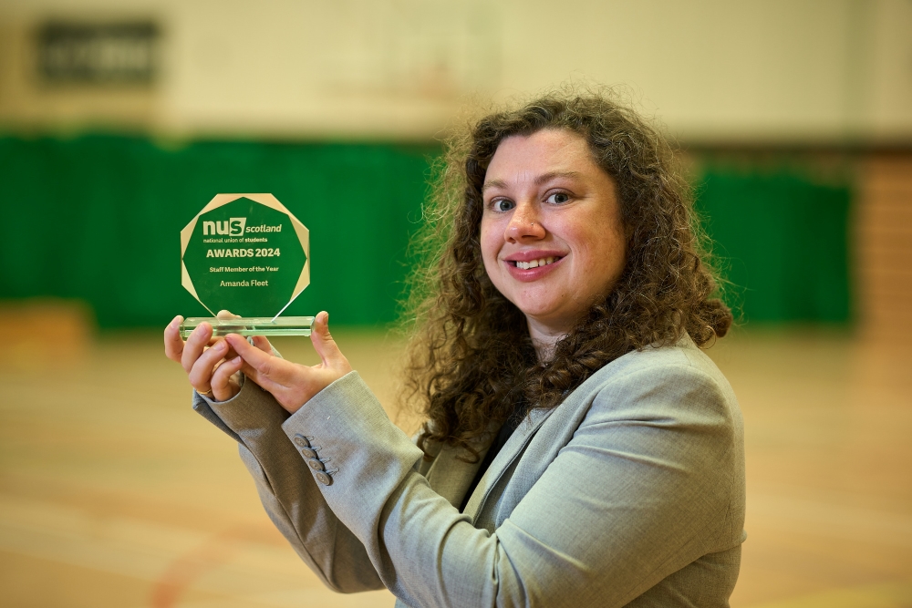 Vote for @YourSAatUHI Amanda Fleet for the People’s Choice Award! Read more about Amanda’s inspiring work, transforming opportunities for students at UHI and promoting sporting inclusion. Your vote counts! ➕Vote now: bit.ly/3ya5hPt ➕Read more: bit.ly/3QB7OZa