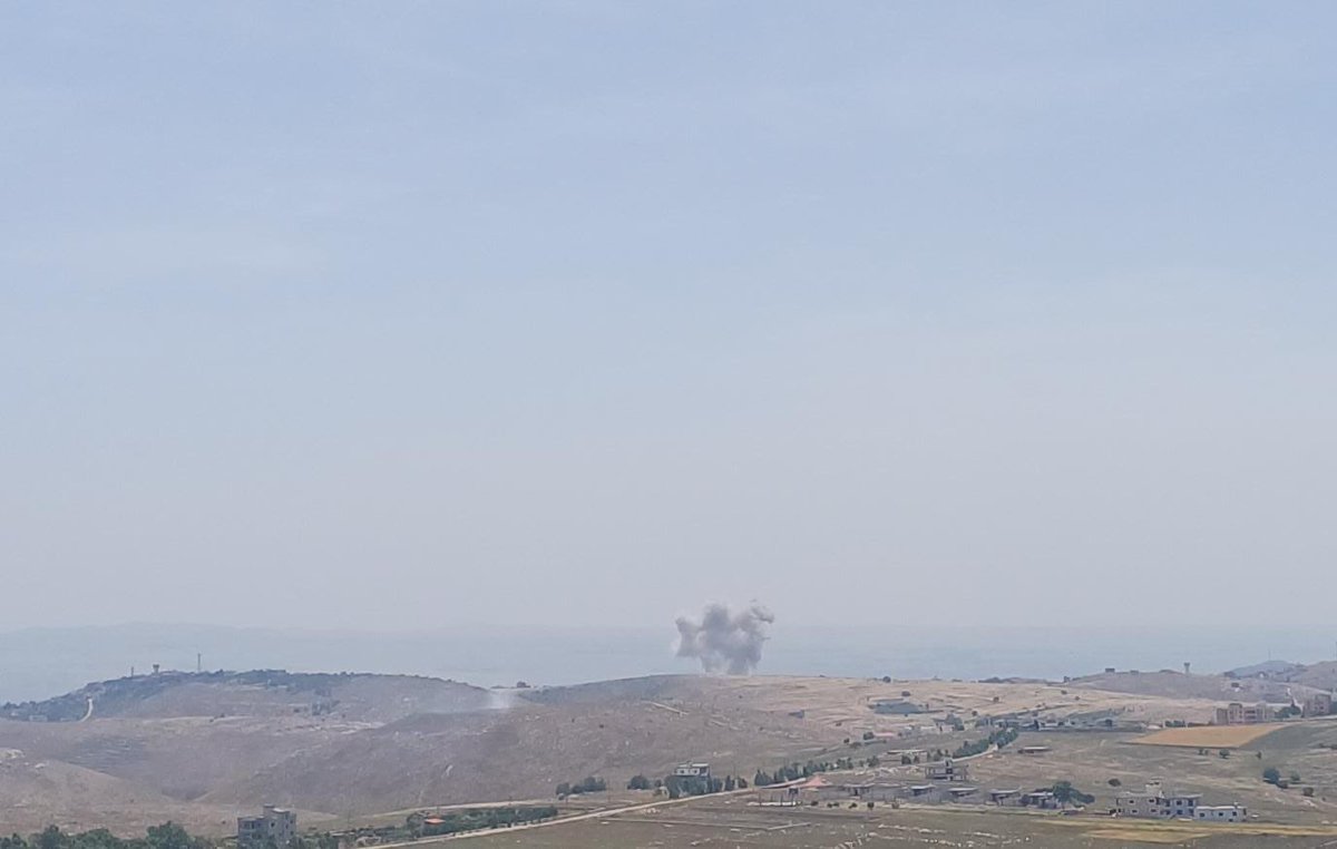 An Israeli airstrike just hit Bleeda south Lebanon