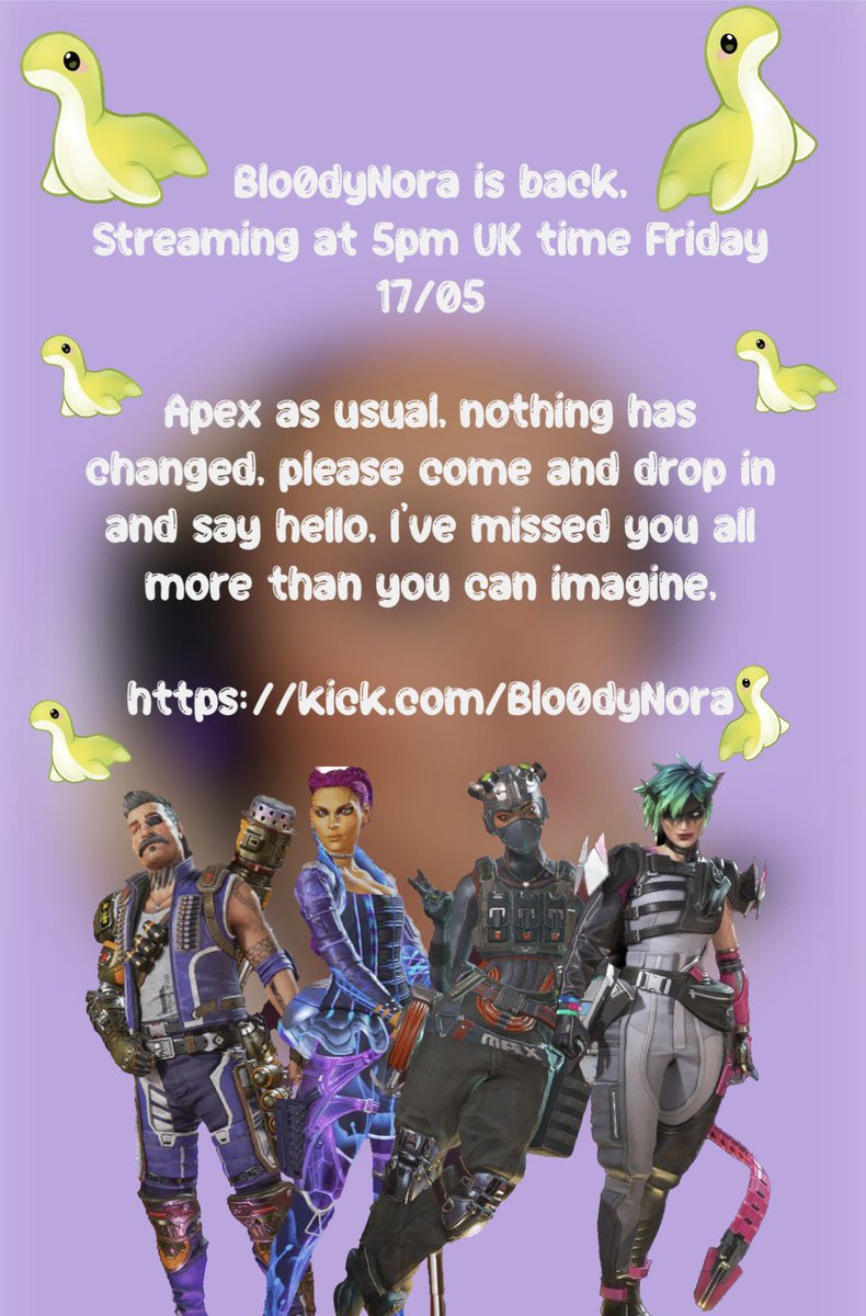 IM BACKKK…

Took some good time off and now I’m ready to bot my way through apex whilst speaking to you lovely people 💜

Make sure to go and give me a follow ready for next Friday! 

See you there! 
#kickcommunity #KickStreamers #kickstream