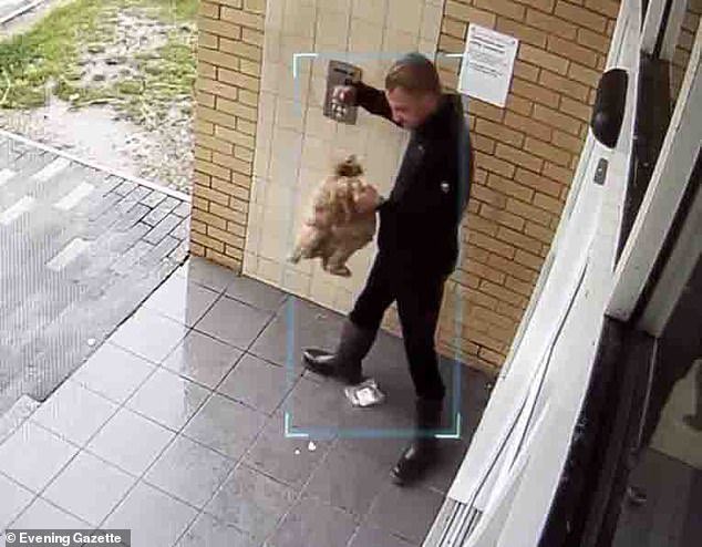 Dog owner, Thomas Hardy, 32, caught on CCTV in 2023, punching, kicking & choking his terrified cockapoo in heartbreaking campaign of violence avoids jail. He compressed her chest between his legs & swung her around by the neck. He also abused a second dog. dailymail.co.uk/news/article-1…