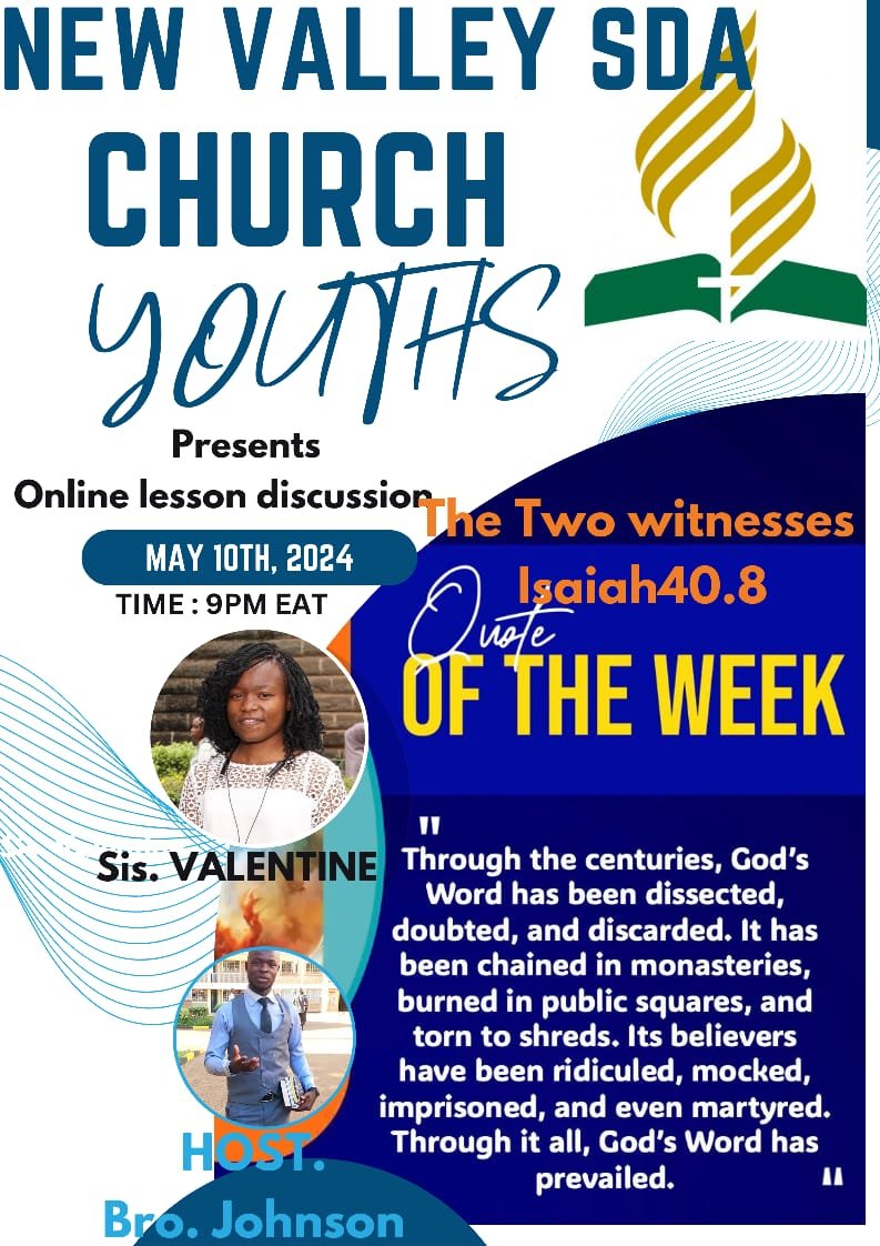 SDANewValley's tweet photo. Welcome!
To join the meeting on Google Meet, click this link: 
https://t.co/VfYYScCFVr 
 
Or open Meet and enter this code: nrd-kinx-sir
*Mid week prayers 10th May 2024* https://t.co/G92qZBSKD9
