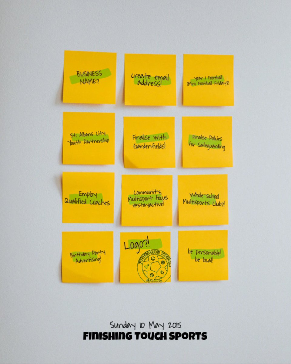 🗂️ 𝐒𝐮𝐧𝐝𝐚𝐲 𝟏𝟎𝐭𝐡 𝐌𝐚𝐲 𝟐𝟎𝟏𝟓

9 years ago today…the eve of the beginning of Finishing Touch Sports (not yet Ltd.)…

…The rest, as they say, is history! 👊💙