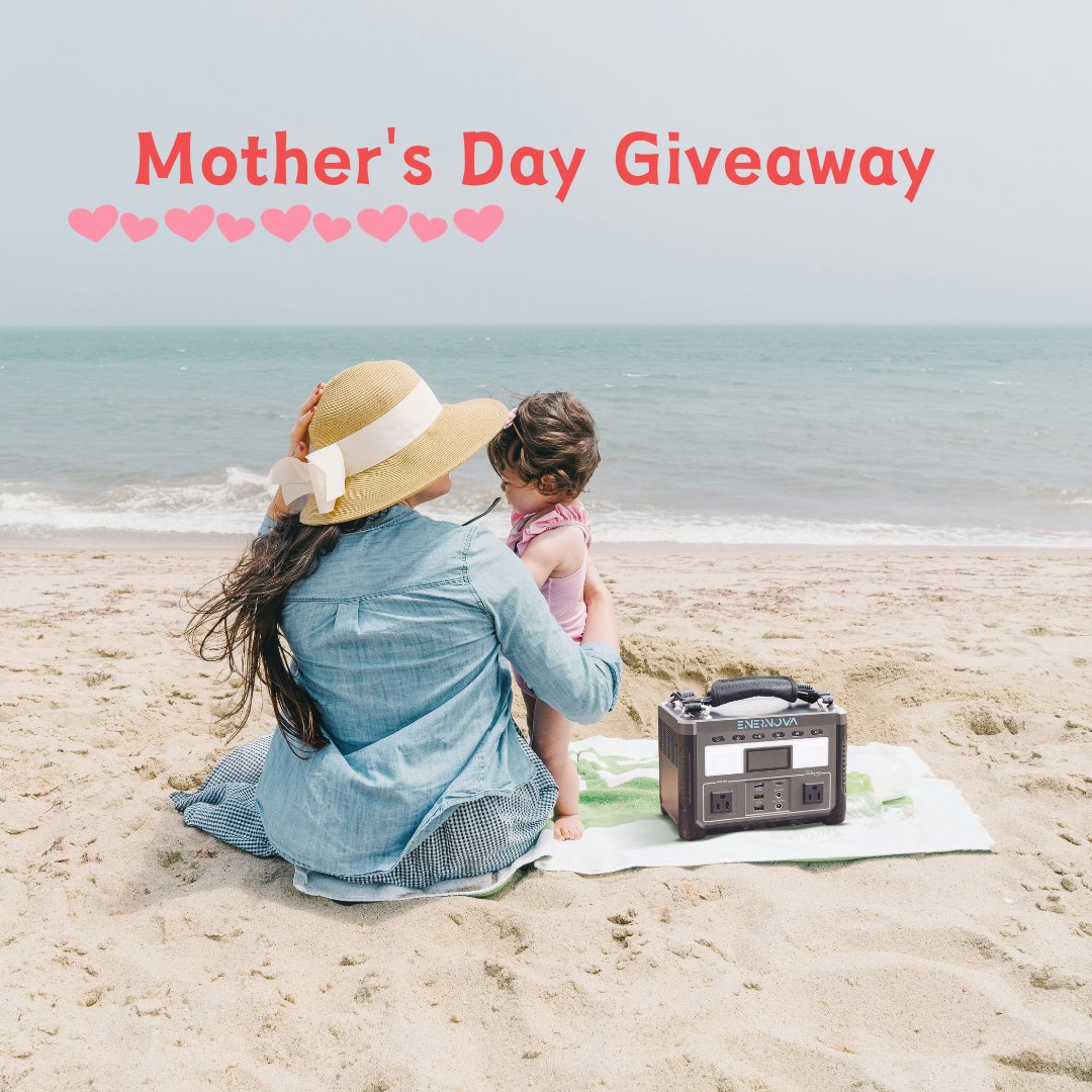 Win Mom a gift she'll love this #MothersDay ❤️
👉Follow & tag Mom!
🎁Prize: #Enernova  #ETA  #portablepowerstation
🔔Terms & Conditions:
Giveaway open to US only. 
Winner announced 5/20.
#Giveaways  #mothersday2024 #MothersDayGiveaway