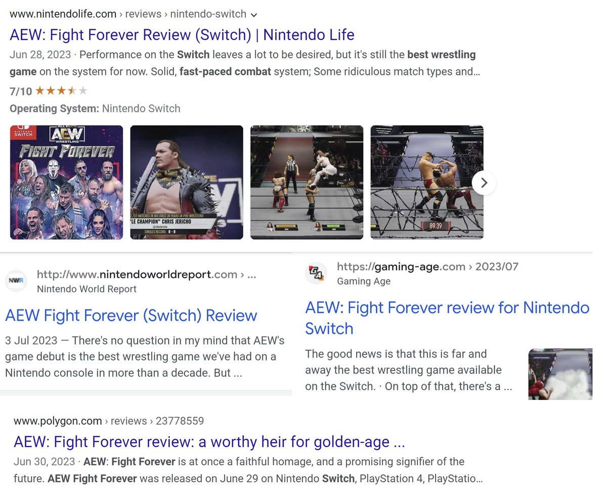 It may be fashionable to pile on now, but never forget that this time last year we were assured that #AEWFightForever was 'no question... far and away... the best wrestling game... a worthy heir.... a faithful homage' (by the same journalists who mocked indie efforts). 🙃