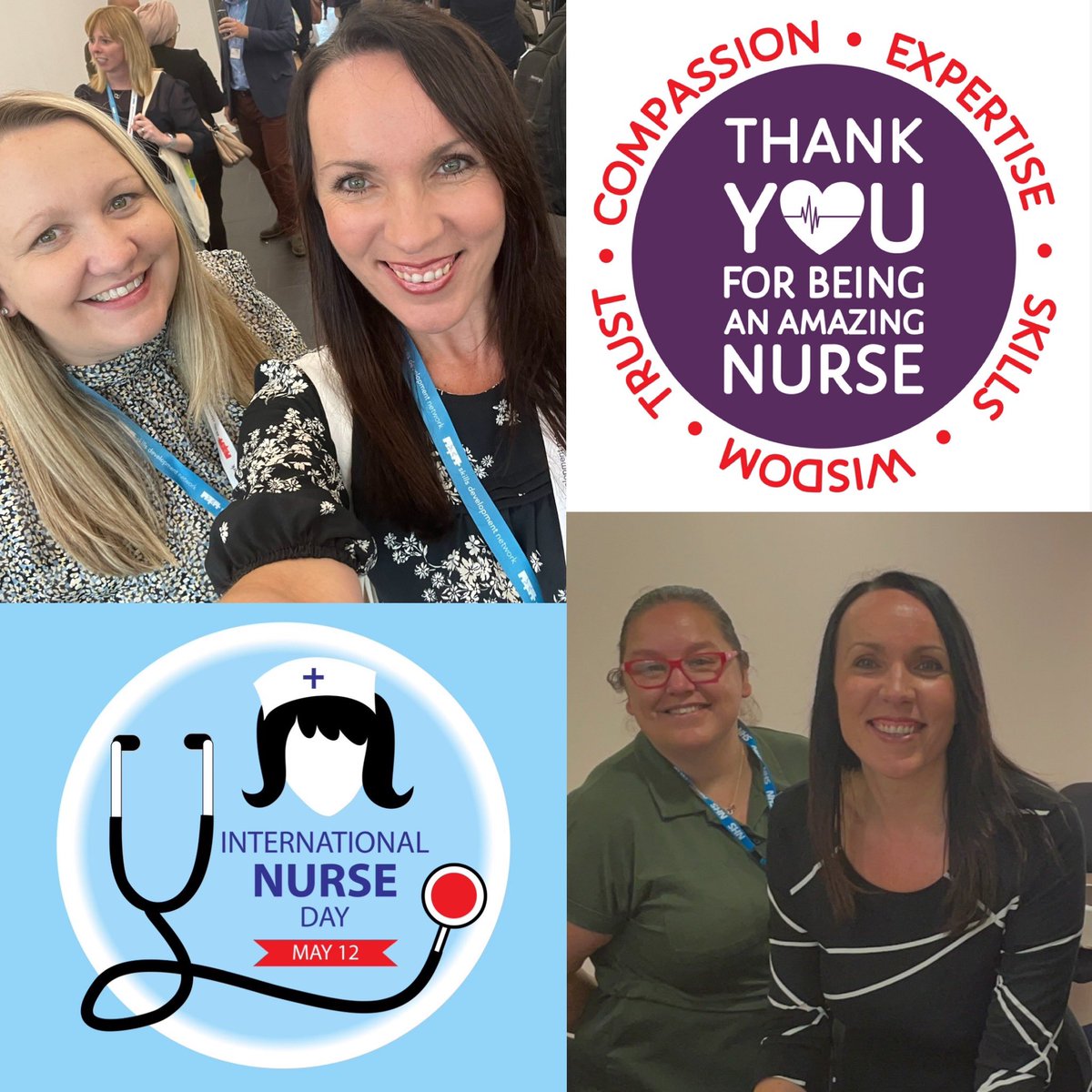 Wishing nursing colleagues @CWPT_NHS a brilliant day celebrating #InternationalNursesDay but especially my fabulous Digital Head of Nursing @Nicky_Bennett1 & amazing Lead Research Nurse Manager Marie McCauley @MMResearchNurse 😊 What would I do without you both 🩷 @MaryMumvuri