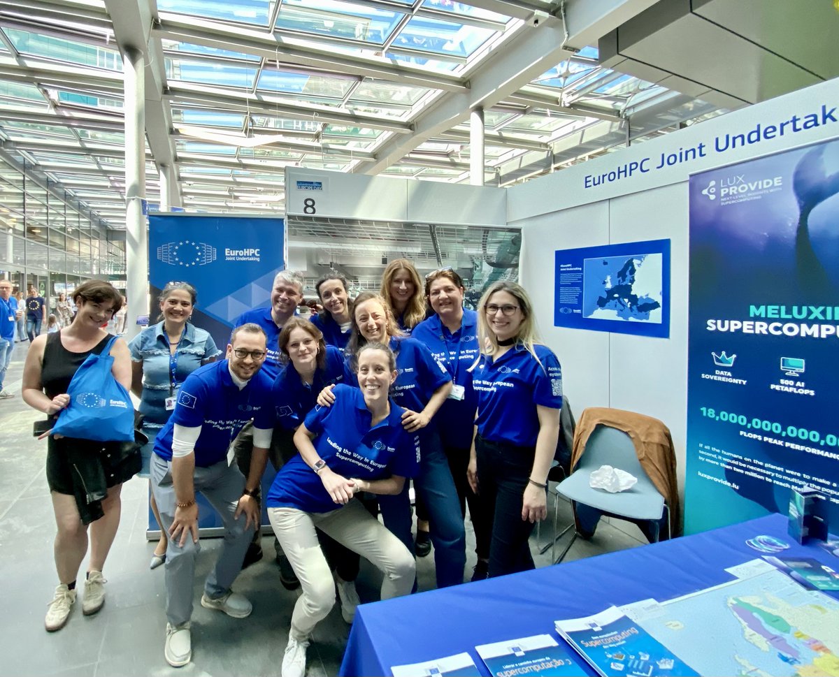 Looking back at yesterday’s Europe Day celebrations 🇪🇺 👀 We were delighted to welcome the Grand Duke of Luxembourg at our EuroHPC stand. Many thanks to Luxprovide and EUMaster4HPC who joined us, and to all the guests that passed by!