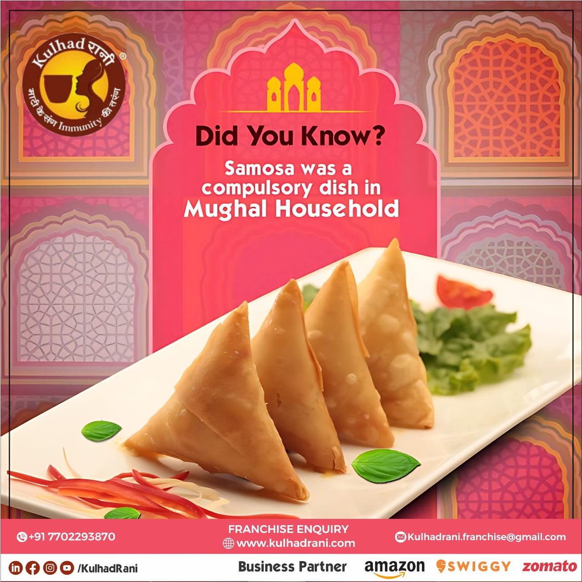 FranchiseeMart's tweet photo. #KulhadRani The brand was conceptualized by Samrat Maheshwari has a #QSR,#quickservicerestaurant #restaurant concept #Tea #Cafe with a wide range of #Kulhad products,join our #food #franchisebusiness at=>https://t.co/LcBxMUaqtE #franchiseopportunities #trending #Eurovision #SEO https://t.co/uGEoa644xX