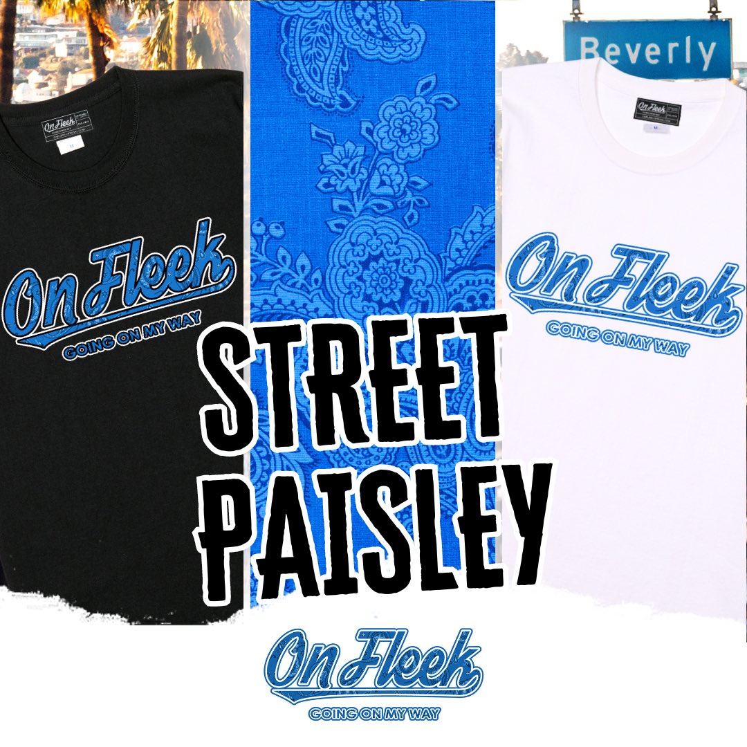 【人気商品】大阪オートメッセ限定で発売された『On Fleek PAISLEY』が受注商品として登場！！ On Fleek定番ロゴが「パッ」と目を引くペイズリー柄でプリントされています。 1枚でコーデが決まる季節だからこそ、周りとは一味違うアクセントの効いたTシャツを加えてみてはいかがでしょうか。
