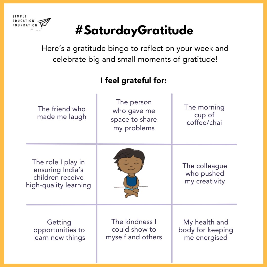 #WeekendWellbeing Let's wrap up this week with a game of Saturday Gratitude Bingo! ✨ Take a moment to reflect on the small and big wins from the past week. In case, your moments of gratitude did not make it here, share them with us in the comments below! #WeekReflection