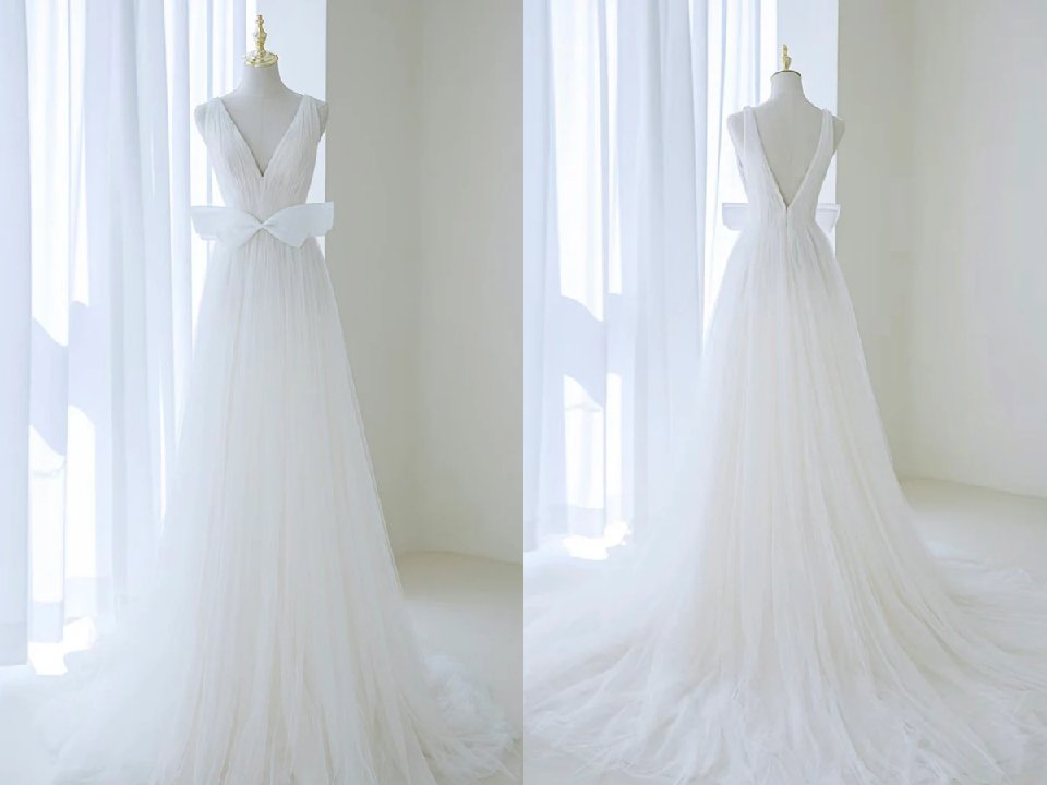 A Line Beautiful Long Prom Dress, Wonderful Long Formal Dress