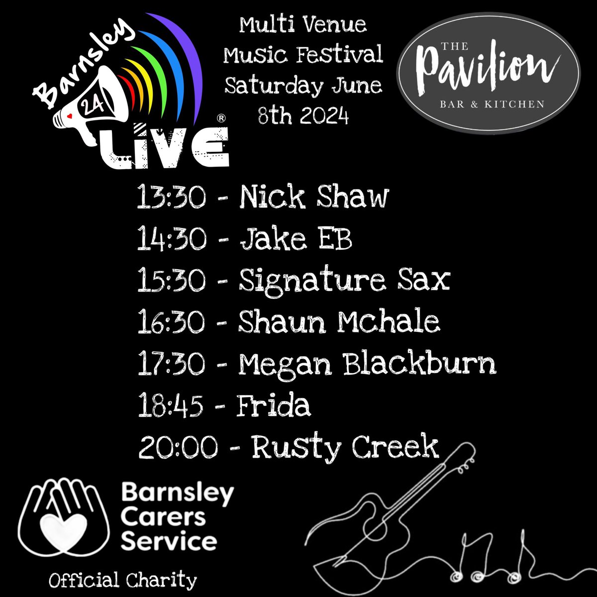 Barnsley Live 2024 - @ThePavilionB line up! 🎉