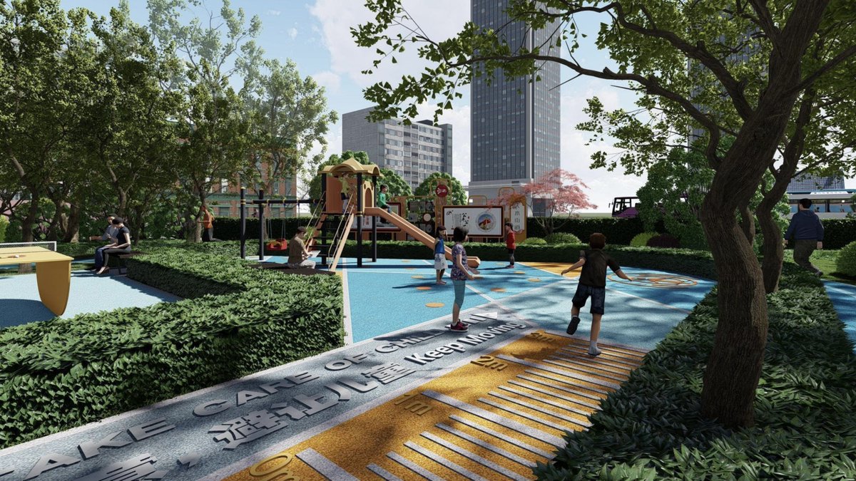 🏞A new #fitness park next to Wulin Square in #Hangzhou is expected to be completed by the end of June. Its #sports facility will include 2 badminton courts, 4 table tennis courts, a children's play area, and a grass #camping area.