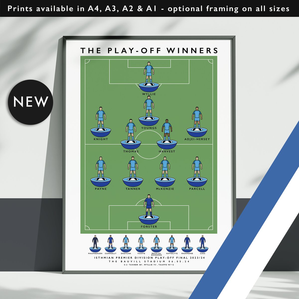 NEW: Enfield Town FC The Play-Off Winners Prints available in A4, A3, A2 & A1 with optional framing Get 10% off until midnight with the discount code THE-TOWNERS Shop now: matthewjiwood.com/subbuteo-teams…