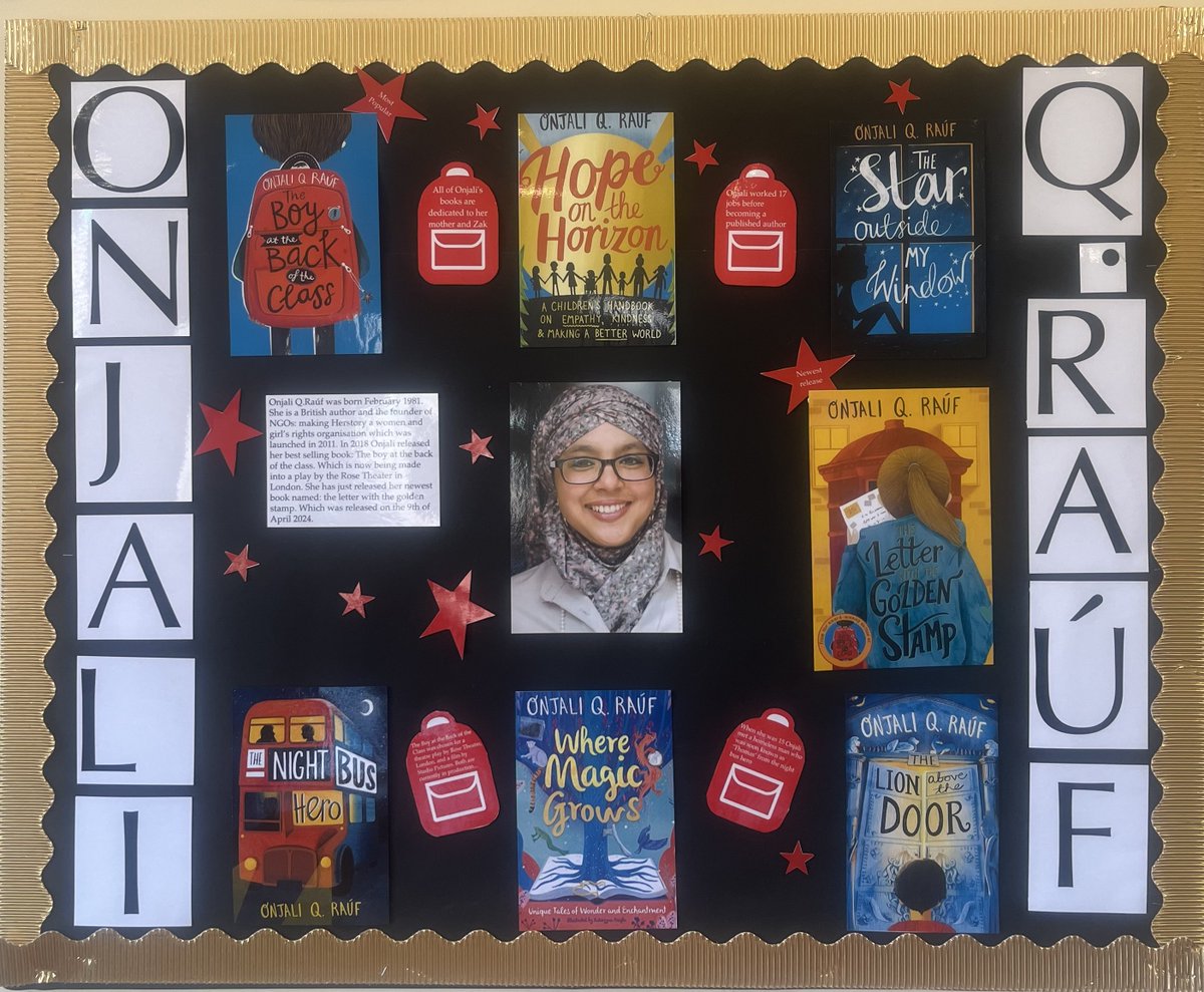 We have some exciting news! 🎉 Award-winning author Onjali Raúf is coming to our school next week! Onjali will talk about her books, including 'The Boy at the Back of the Class,' and share her insights and inspiration. 📚✨ #OnjaliRauf #AuthorVisit