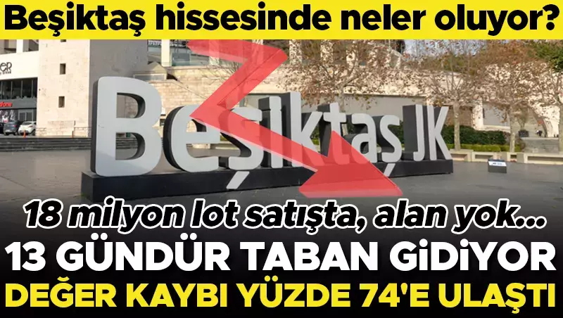 Beşiktaş hissesinde neler oluyor? 13 gündür taban gidiyor... Değer kaybı yüzde 74'e ulaştı

hurriyet.com.tr/ekonomi/besikt…