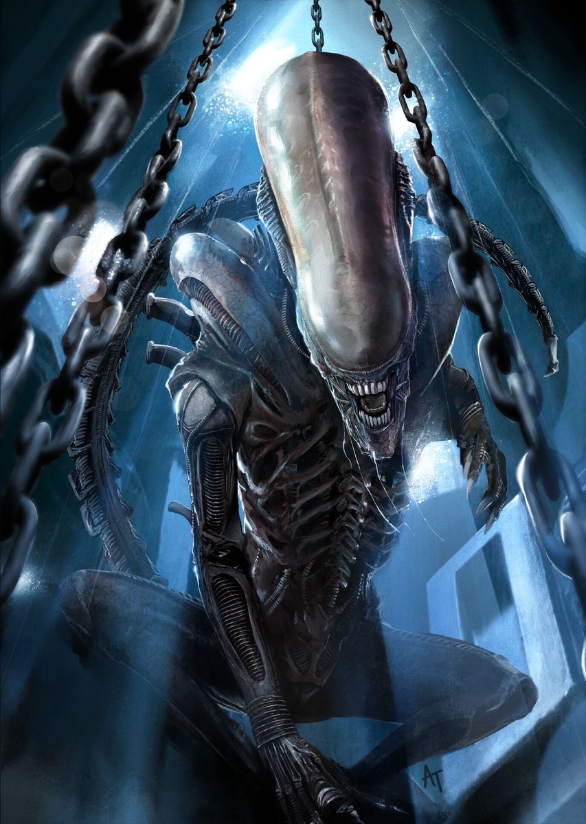 This is yet another stunning piece of artwork by the talented Angel Trancon Studio (aka @AngelTranco)! #Alien #Aliens #AlienRomulus #Prometheus #AlienCovenant #HRGiger #StanWinston #Xenomorph #XenomorphXX121 #AngelTranconStudio