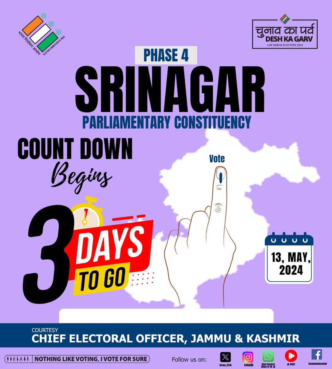 The #CountdownBegins! Make your voice heard, mark your calendars, and let's shape the future together! #Election2024 #PhaseIV